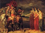 Theodore Chasseriau, Macbeth and Banquo meeting the witches on the heath.